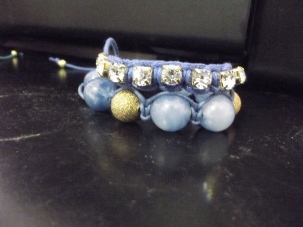 Conjunto Pulseira Macreme Lilás