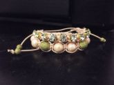 Conjunto Pulseira Macreme rosê