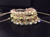 Conjunto Pulseira Macreme rosê