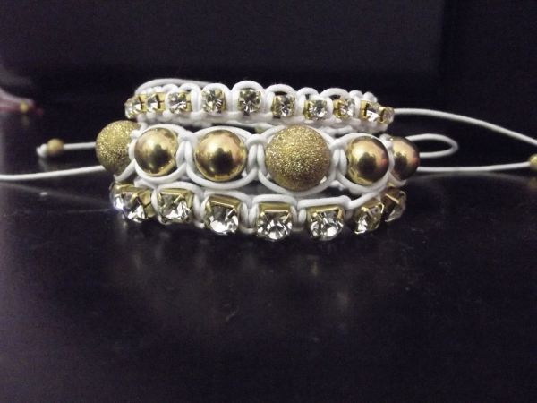 Conjunto Pulseira Macreme branca