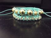 Conjunto Pulseira Macreme TURQUESA